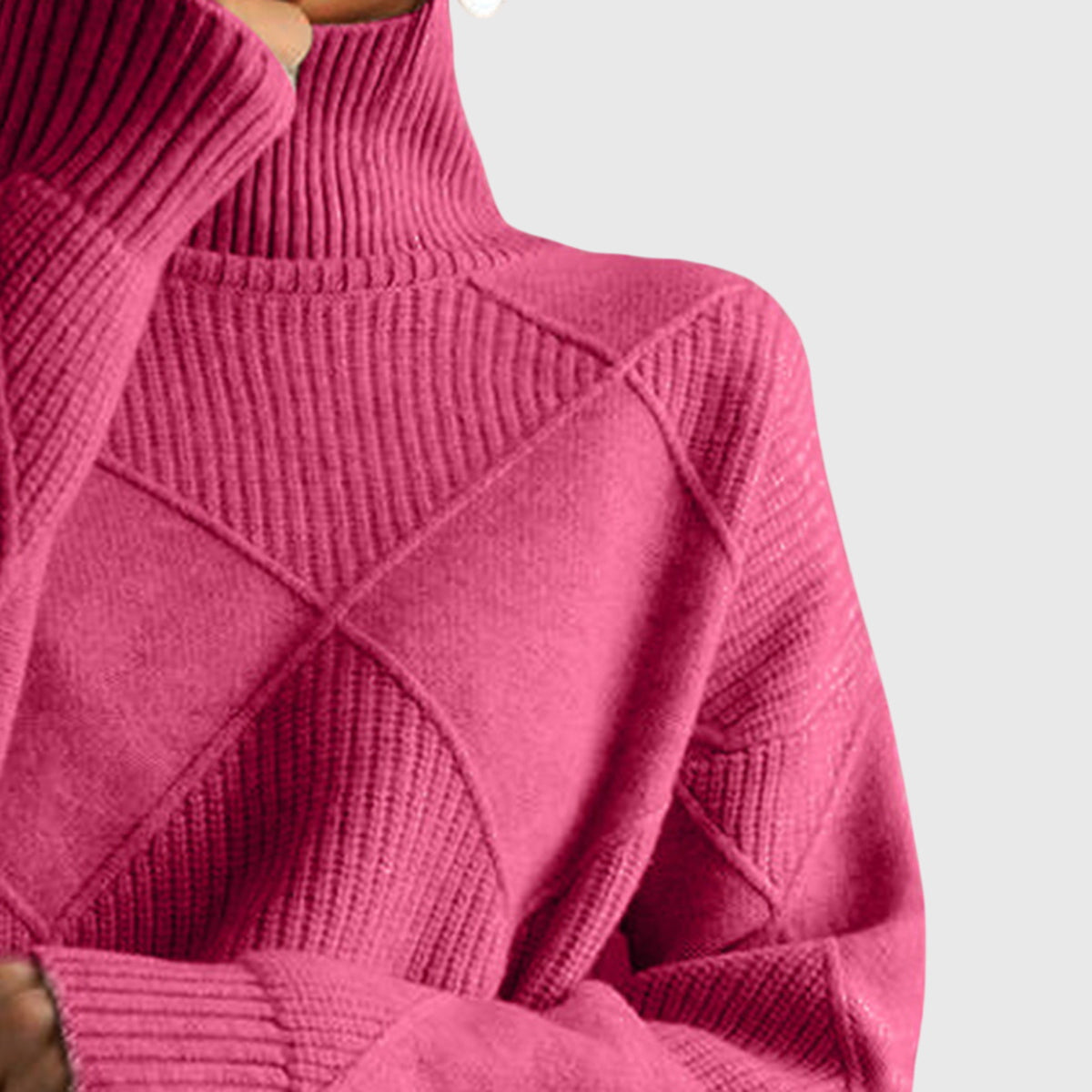 Cassie Women's Roll Neck Knitted Jumper