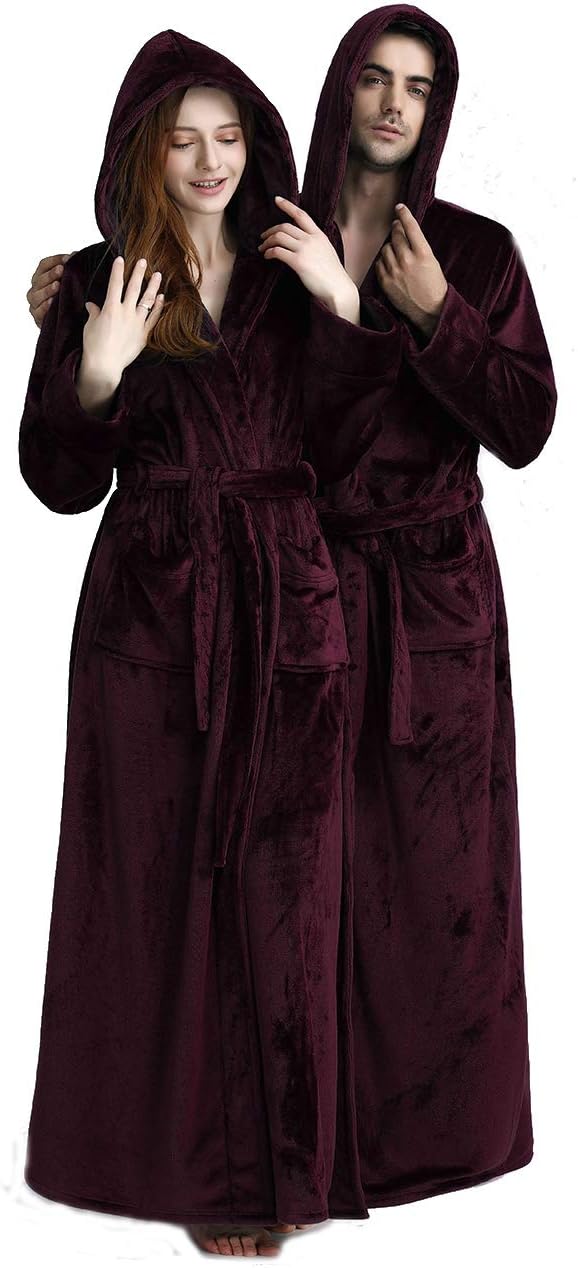 Hilda Long Fleece Hooded Dressing Gown