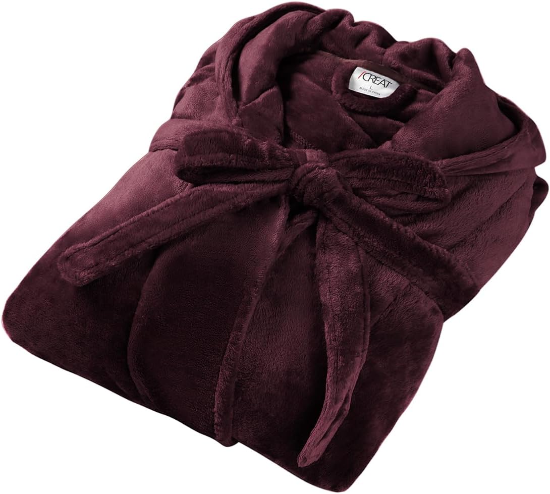 Hilda Long Fleece Hooded Dressing Gown