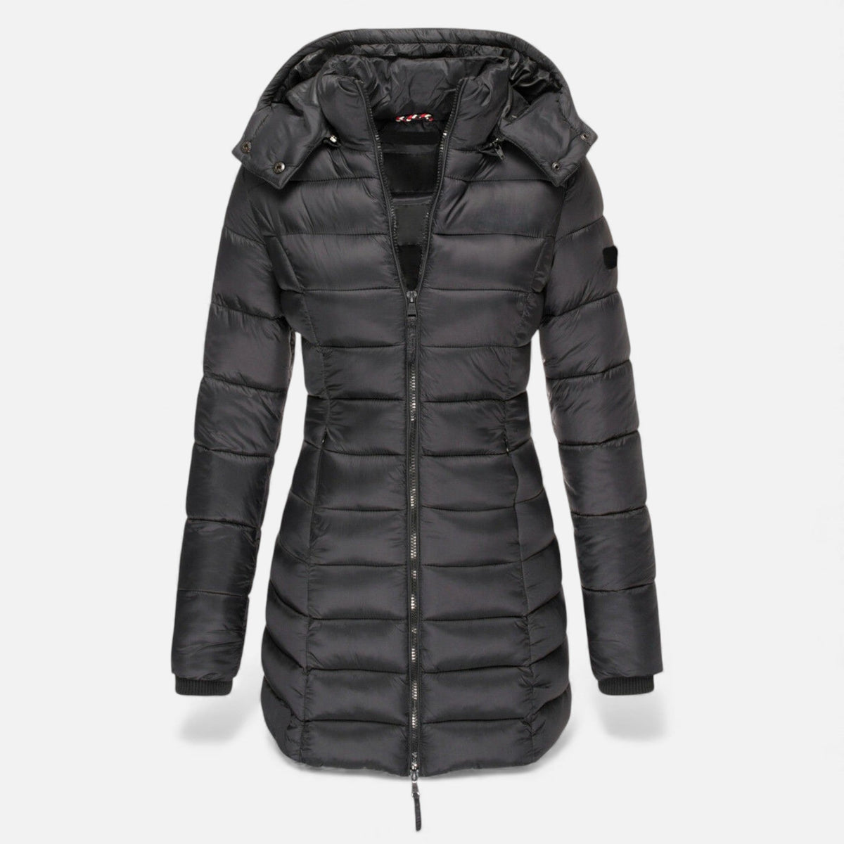 Fleur Women's Slim Quilted Puffer Coat - Black