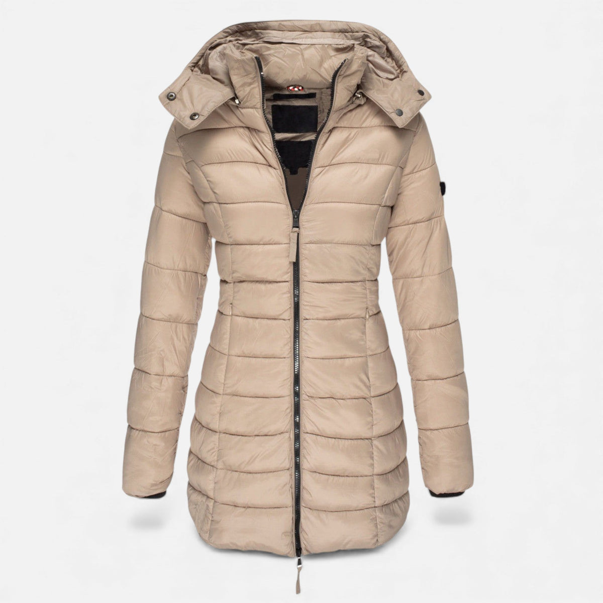 Fleur Women's Slim Quilted Puffer Coat - Khaki