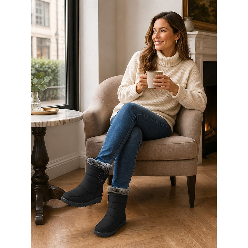Henrietta Quilted Winter Ankle Boots