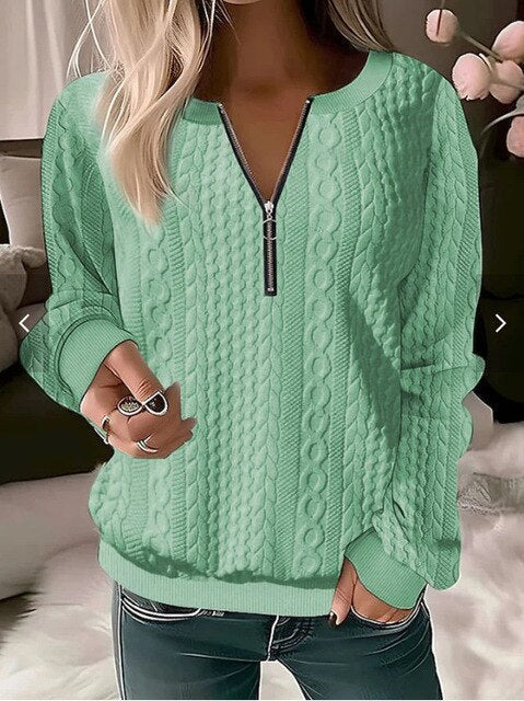 Georgia Women's Cable Knit Jumper - Green