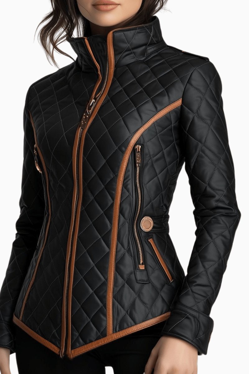 Zara Fitted Quilted Jacket - Black
