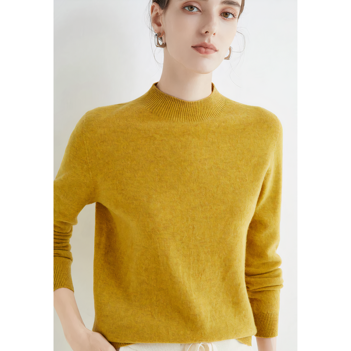 Sonia Cashmere Jumper - Mustard Yellow
