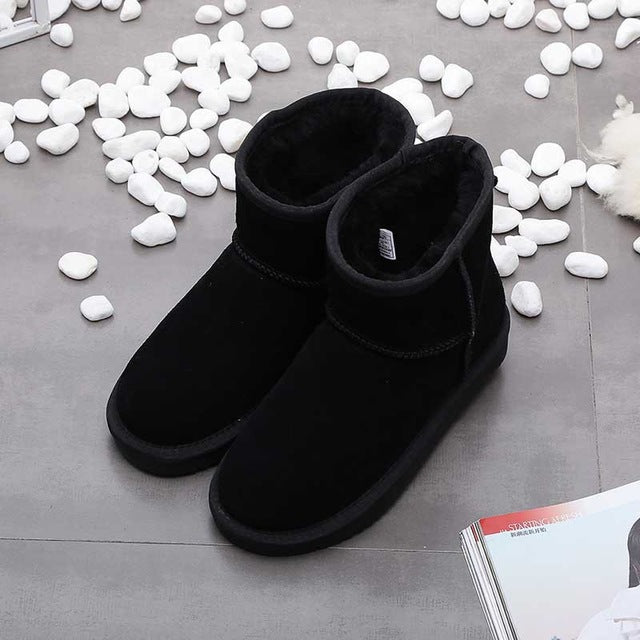 Elaine Leather Winter Ankle Boots
