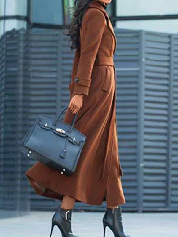 Goldie Women's Long Winter Wool Coat