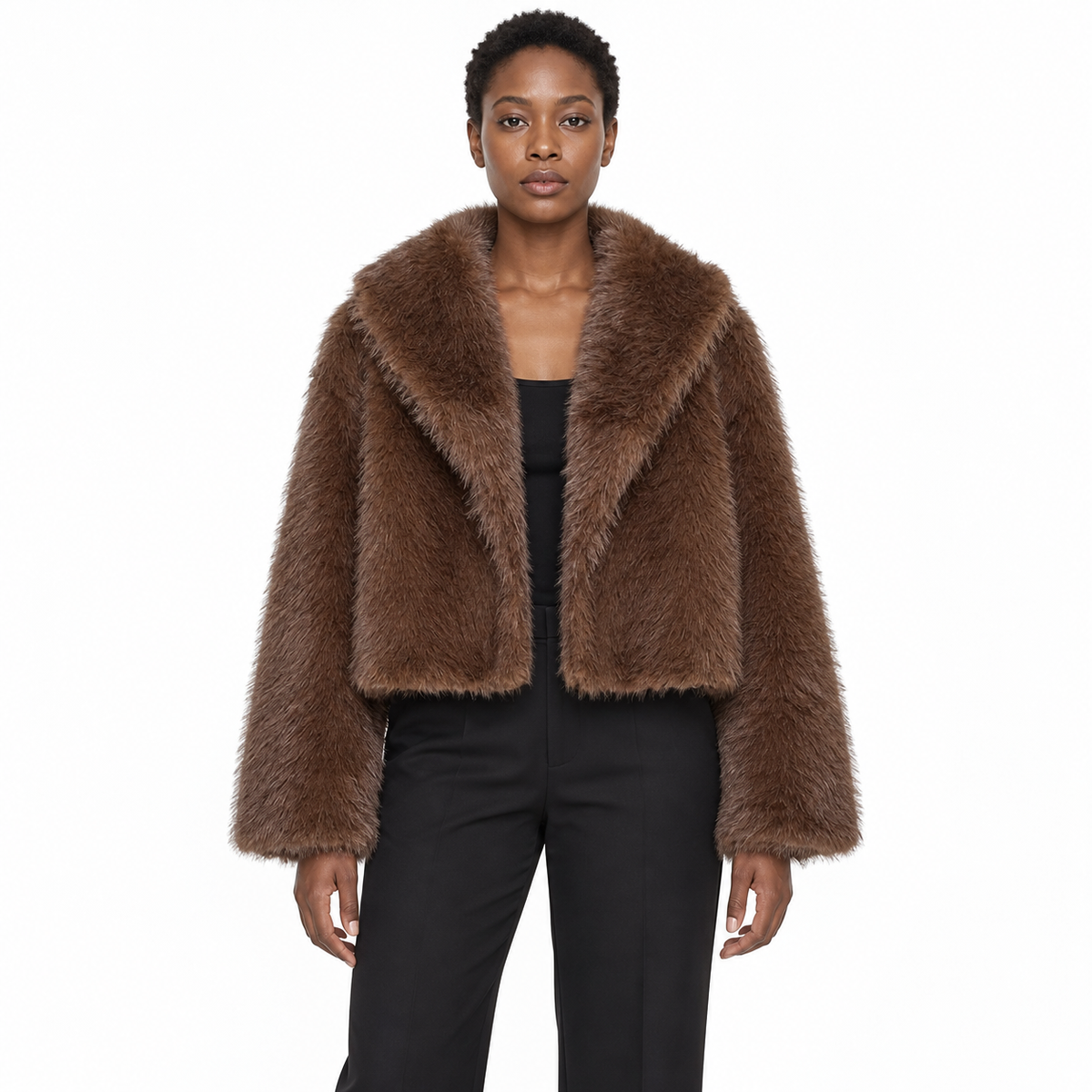 Ella Women's Winter Plush Faux Fur Jacket