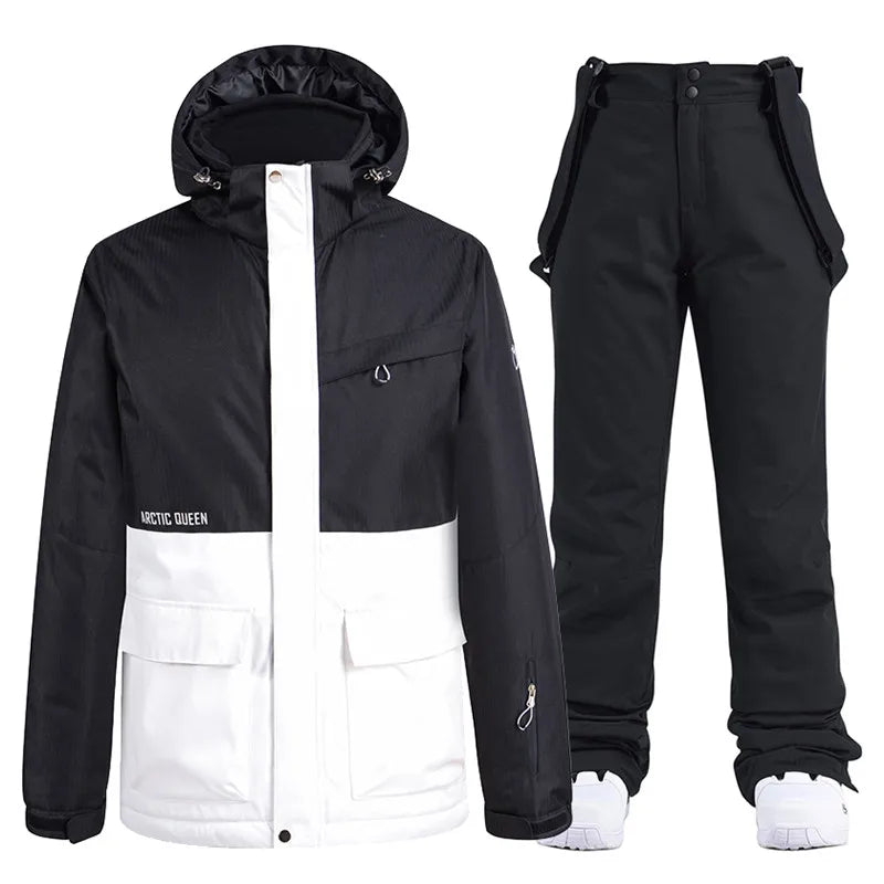 Davina Ski Jacket - Black And White Full Set