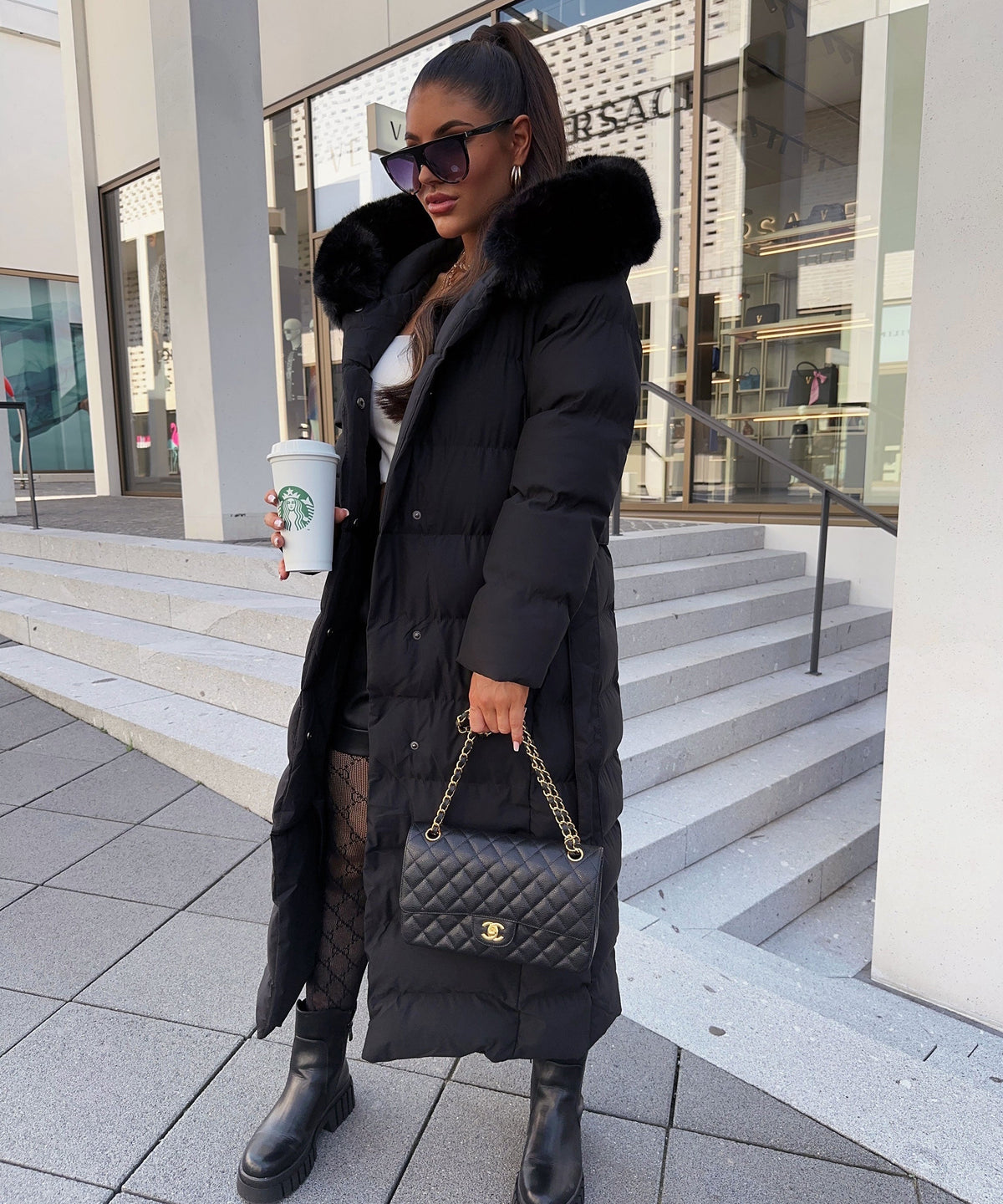 Cleo Women's Belted Winter Puffer Coat