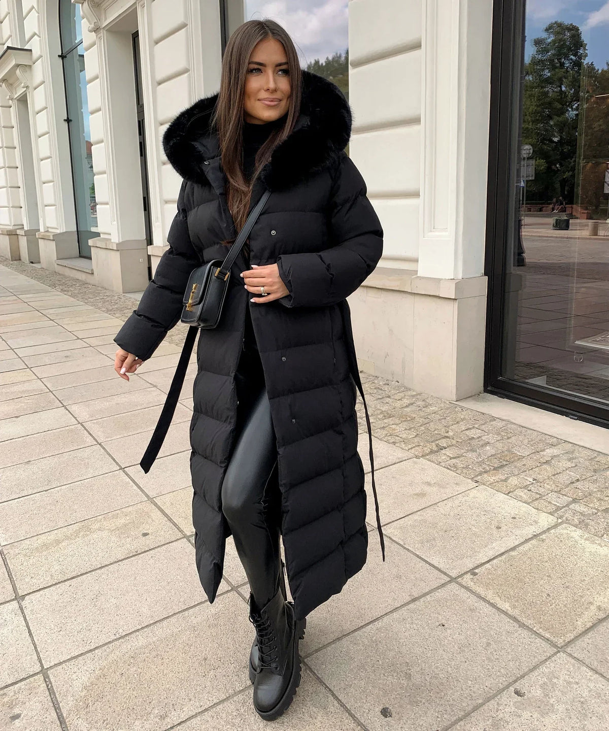 Cleo Women's Belted Winter Puffer Coat
