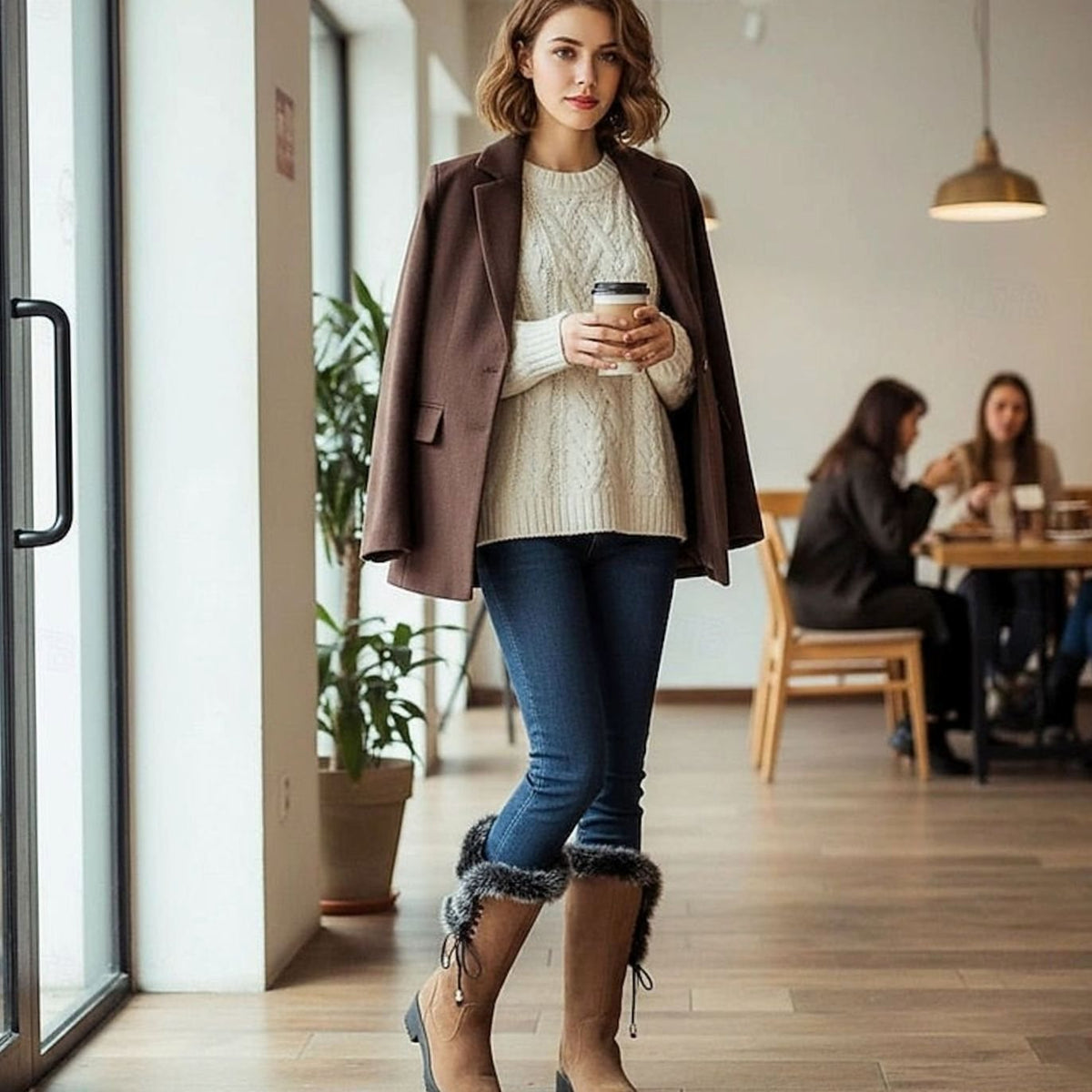 Jodie Faux Suede Knee High Boots