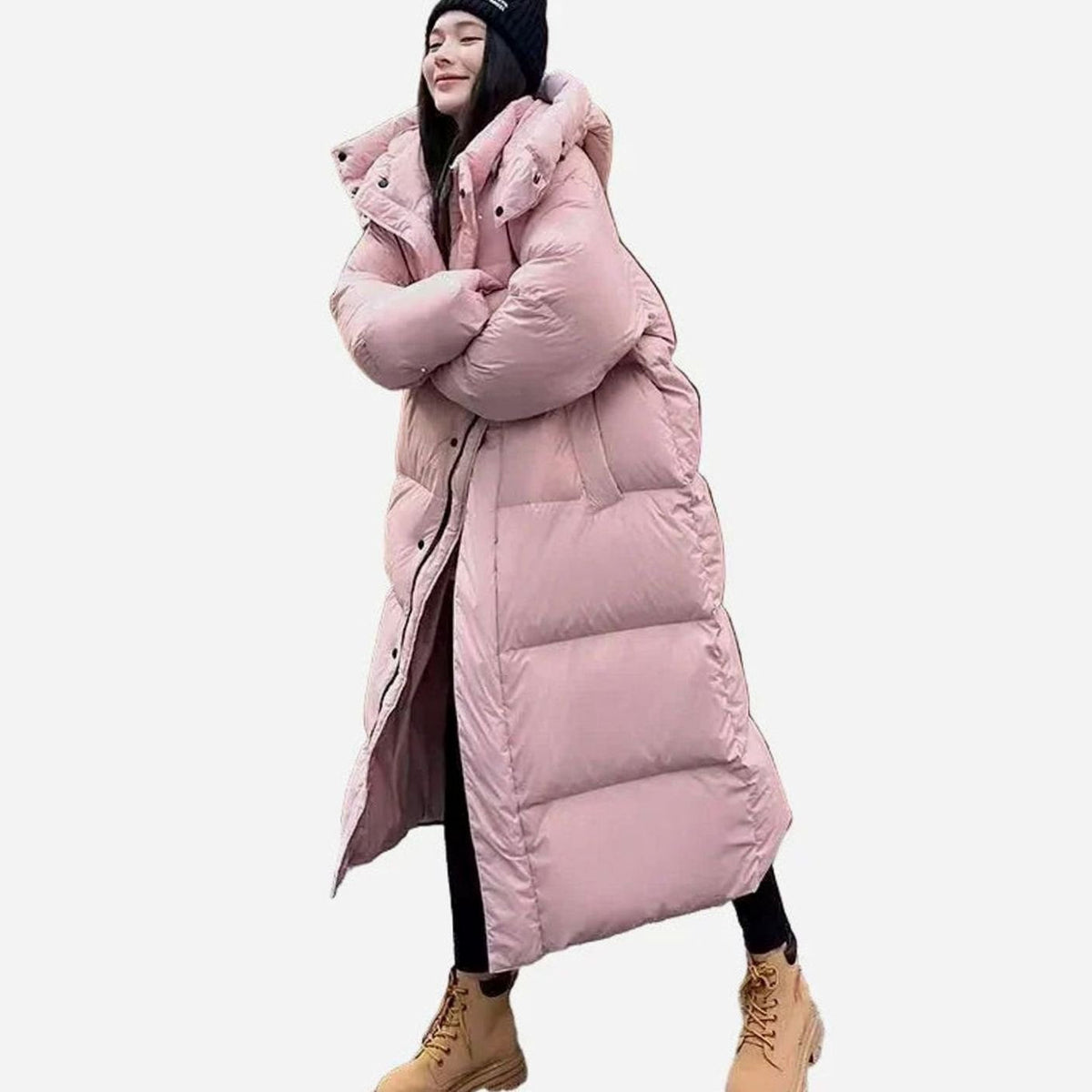 Bess Women's Quilted Winter Puffer Coat - Pink