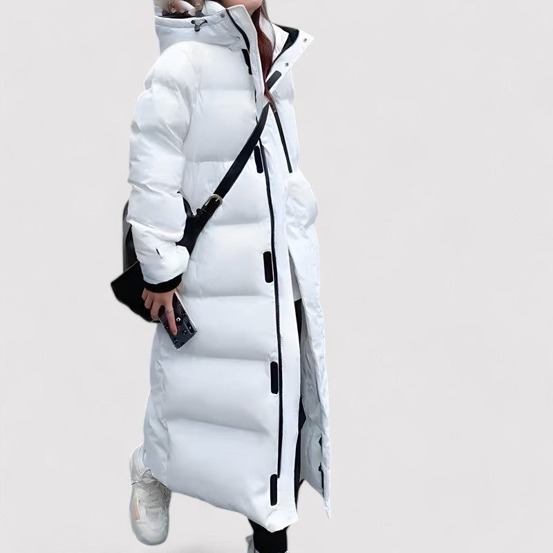 Daphne Women's Long Puffer Coat - White