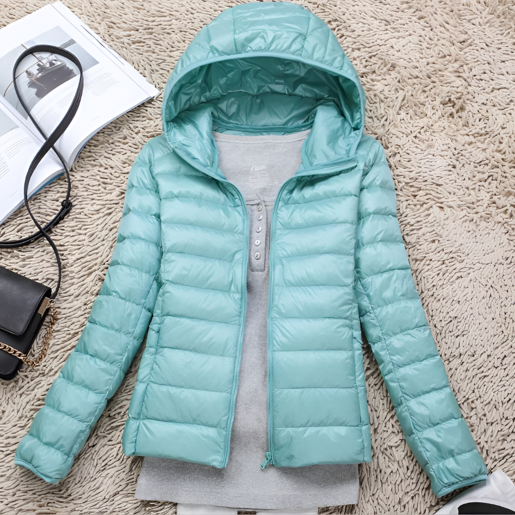 Iris Women's Puffer Jacket - Pea Green